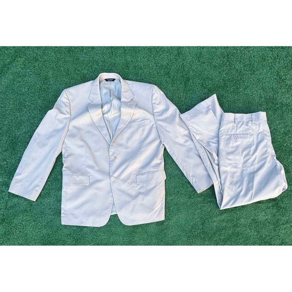 Jos. A. Bank Mens 44R Two Piece Suit Light Grey Two Button Blazer Trousers Set